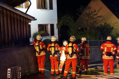 Engen-Bargen: Brand eines Oekonomiegebaeudes